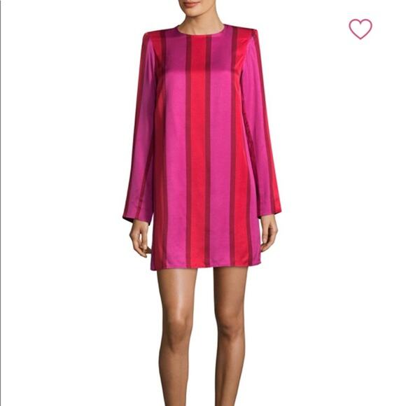 Maggie Marilyn I’m Coming Home Striped Satin Mini Dress Womens Size 6 - Picture 15 of 15